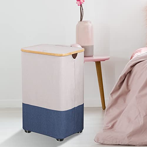 Large Laundry Basket With Wheels Lid, 105L Tall Laundry Hamper With Removable Inner Bag, Freestanding Collapsible Clothes Hamper For Laundry Room, Closet, Toys Storage Organizer #TOP5