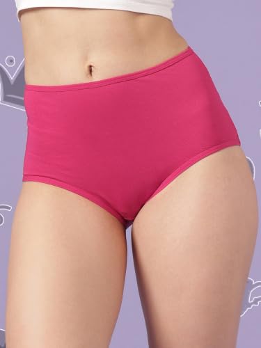 Image of Clovia Chuddy Buddies Cotton Printed Back Hipster Panties for Women Combo -Pack of 3- Multicolor