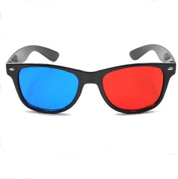Red and Blue 3D Glasses, Universal for TV Movie Dimensional Video DVD Game, 3D Viewing, Light Simple Style (1)