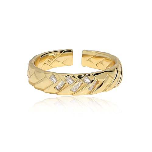 Bague faite main ajustable en or, le cadeau idéal pour femme tendance