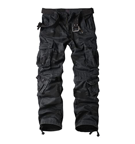 Pantalon tactique homme 8 poches cargo en coton résistant