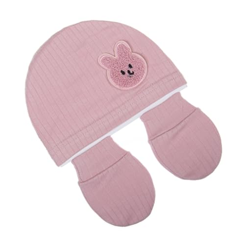 Soft & Breathable Newborns Baby Mittens & Turban Hat Cotton Gloves & Hat Essential Warmth and Protections