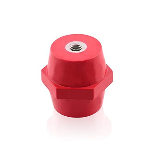 Aisladores M6 Rojo 20X19Mm Aislador De Pasador De Resina De Poliéster Auto-Extinguible Soporte De Barra Colectora 1 Pieza