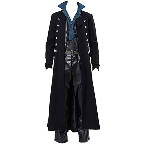 Abrigo gótico medieval victoriano para cosplay de hombre 2