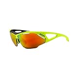 Eassun Aero Gafa De Sol Deportiva, Unisex Adulto, Amarillo Fluor/Negro, M-L