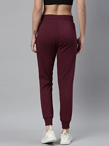 Image of Enamor Mid Rise 7 /8th length Drawstring Closure Cotton Terry Jogger For Women - Slim Fit, Super Soft, Antimicrobial - A401