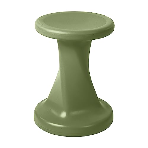Image of ECR4Kids Twist Active Wobble Stool, 18in Seat Height, Classroom Furniture, Hunter Green