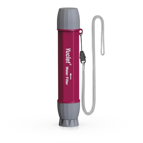 Yuclet Emergency Water Filter Straw for Survival, Camping &amp; Hiking, 1 Pack