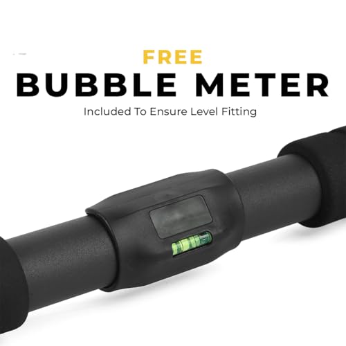 Pull Up Bar Doorway Adjustable Length (63cm-95cm) Hanging Rod Chin Up Bar for Home Workout with Bubble Meter | Door Pullup Exercise Equipment Hanging Rod Capacity 200Kg (1 Year Warranty) 4 31blNoX4JgL