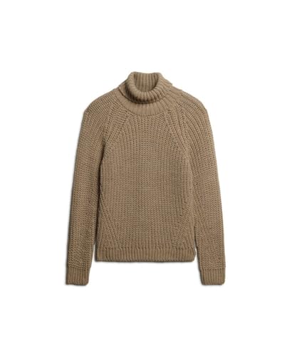 Superdry Para Mujer. W6110397A Jersey Holgado De Punto Con Cuello Vuelto MarróN (L), Casual, AcríLico, Manga Larga - 4