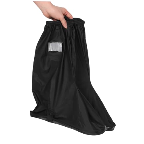 Ipetboom para mujer cubre botas de lluvia reutilizables para ciclismo y senderismo, negro, corte alto miniatura 4