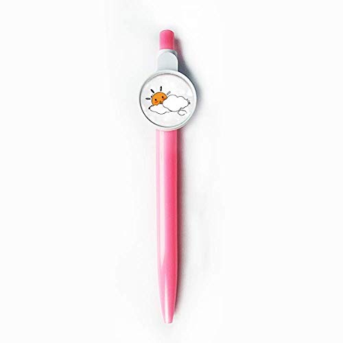 Stylo à bille rétractable bleu à motif imprimé pour écriture fine