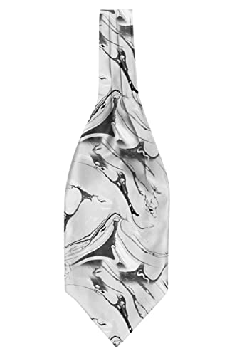 Image of BLACKSMITH Jacquard Microfiber Neckwear Ascot and Matching Pocket Square Set for Men
