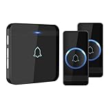 AVANTEK Wireless Doorbell, D-3G Waterproof Chime Kit Operating at Over 1300 Feet with 52 Melodies, 5 Volume Levels & LED Flash Visit the AVANTEK Store