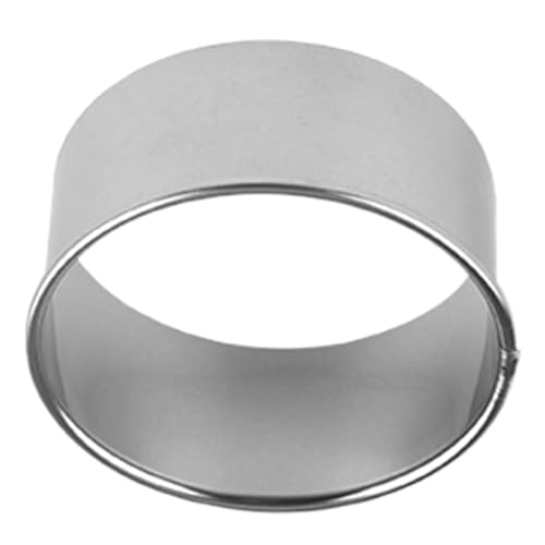Hogvinnatil Taglierina rotonda per la cottura, anelli rotondi per torte, in acciaio inox, stampi riutilizzabili, forniture alimentari per torte e fondente