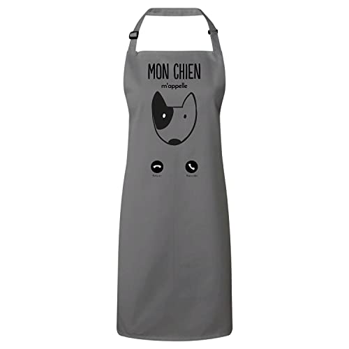 Tablier cuisine premium Fabulous broderie chien pour passionnés d'animaux