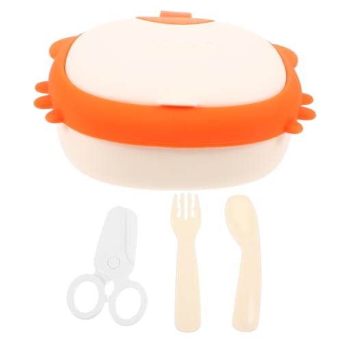 Toyvian 1 Juego Cucharas para Bebés Tazón de Antideslizante Utensilios de Alimentación Microondas y Lavavajillas