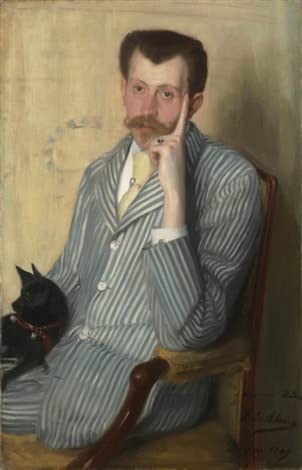 Tableau portrait de George Porto Riche par Jacques Émile Blanche, poster 60x90cm