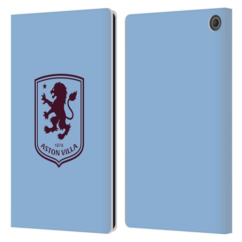 Étui Amazon Fire Max 11 Aston Villa Club avec portefeuille en cuir bleu protecteur
