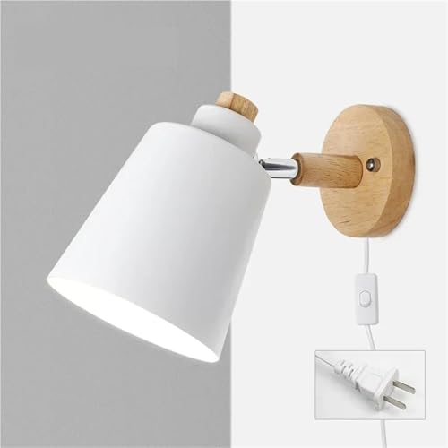 Lámpara de pared E27 de hierro estilo nórdico con interruptor integrado para pasillo 3