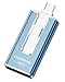 MFi Certified Flash Drive for iPhone 256GB, 3 in 1 Type-C USB Memory Stick Thumb Drive for Photos Videos, High Speed External Memory Storage Photo Stick for iPhone iPad Android PC (Sky Blue)
