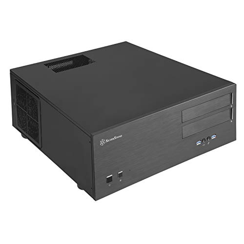 Gabinete para PC Silverstone Technology GD08B para Home Theater con panel frontal de aluminio, compatible con placas base E-ATX/ATX/Micro-ATX miniatura 2