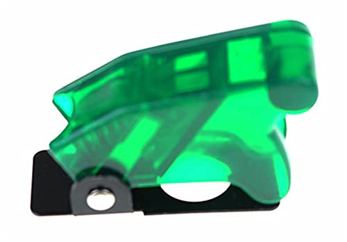 Interrupteur à bascule 12mm GUMMMY avec son couvercle vert transparent
