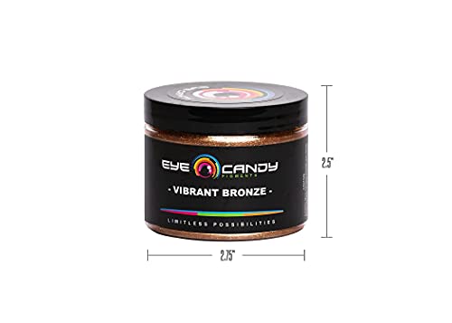 Eye Candy Premium Mica Powder Pigment "Vibrant Bronze" (50g) Multipurpose DIY Arts and Crafts Additive | Woodworking, Epoxy, Resin, Natural Bath Bombs, Paint, Soap, Nail Polish (Vibrant Bronze, 50G)