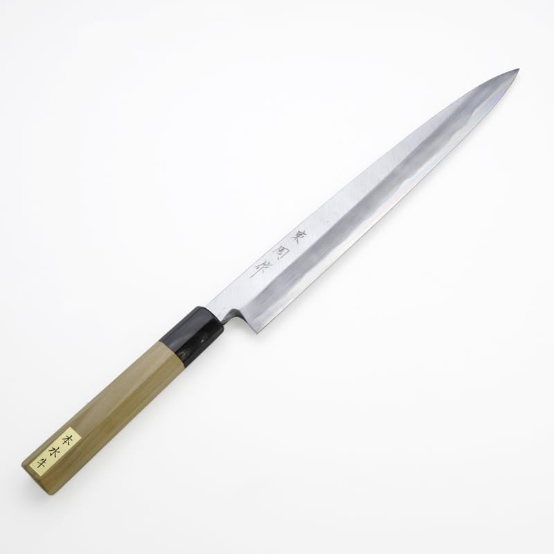 東周作 刺身包丁 柳刃包丁 270mm 青紙2号 八角水牛柄 日本製
