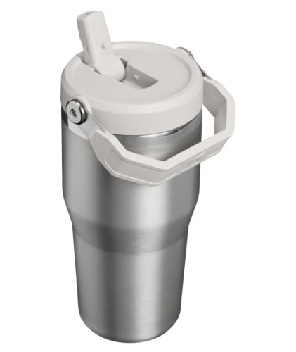 Image of STANLEY IceFlow 2.0 Flip Straw Tumbler with Handle 20 oz | Twist On Lid and Flip Up Straw | Leak Resistant Water Bottle | Insulated Stainless Steel | BPA-Free | Stainless Steel Ash