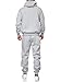 CUBECIRCLE Sweatsuits for Men 2 Piece Men's Jogging Tracksuit Set Hoodie Casual Athletic Long Sleeve Zipper Suit Set