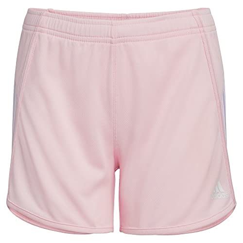 adidas Girls' Elastic Waistband 3 Stripe Mesh Short