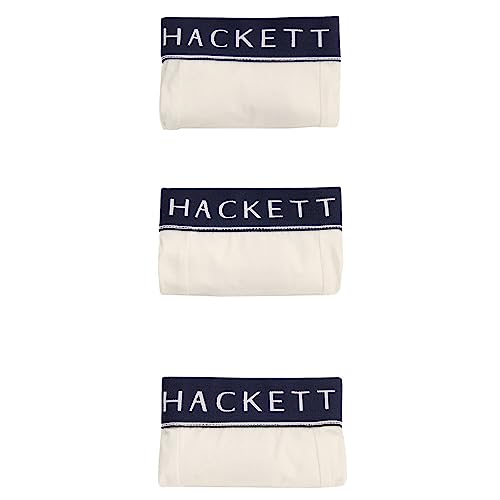 Hackett London Para Hombre. HMU10600 Pack 3 BóXers Core Blanco (S), Homewear, AlgodóN