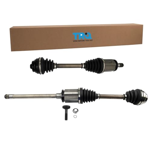 Image of TRQ Front Driver and Passenger Side CV Axle Assembly Set 2 Piece for 2012-2016 BMW 528i xDrive 2011-2016 535i xDrive 2014-2018 640i