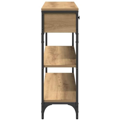 Mesa consola de pasillo en madera de roble para decorar tu entrada 8