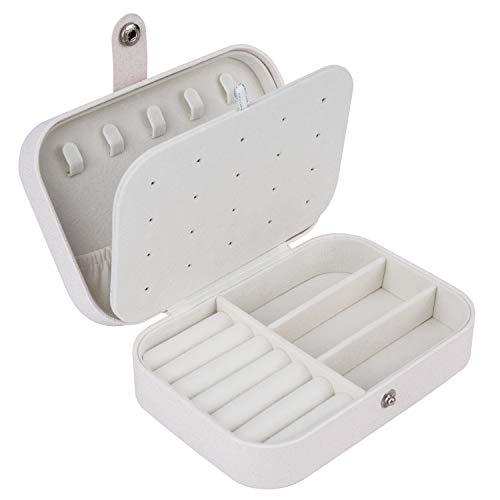 OOTSR Schmuck Organizer Kleine Größe Aufbewahrungskoffer Schmuckschatulle für Frauen Doppelschicht Reiseschmuck Organizer für Halskette Ohrring Ringe Funkeln Halter Fall