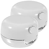 FOMIYES 2 Stück Leere Lippenpflegebox Teilig mit Silikon Lippenpinsel und Spiegel Nachfüllbarer...