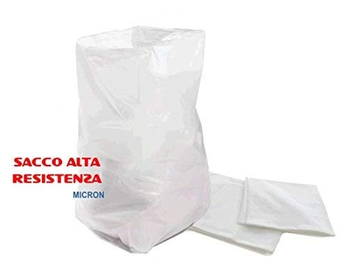 PZ 20 SACCHI ULTRA STRONG SUPER RESISTENTI GIGANTI 80 + 20 + 20 ALTO CM 140 TRASPARENTI PER IMMONDIZIA, SPAZZATURA E RACCOLTA DIFFERENZIATA PLASTIC BAGS SIZE LARGE