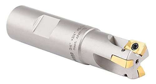 Accusize Industrial Tools 4 Pc 90 Deg Indexable End Mill Set With Apkt11T3 Inserts, Cutter Diameter Includes 1/2'', 5/8'', 3/4'' And 1'', 0028-8416 #TOP7