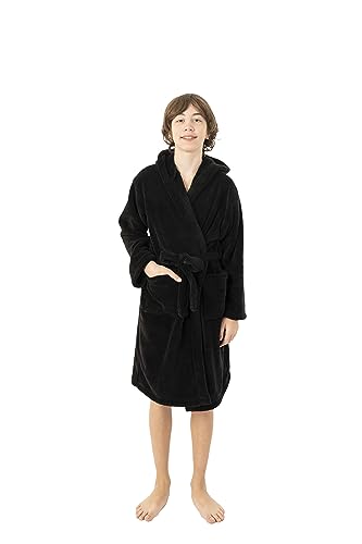 Image of BC BARE COTTON Boys Microfiber Fleece Hooded Robe