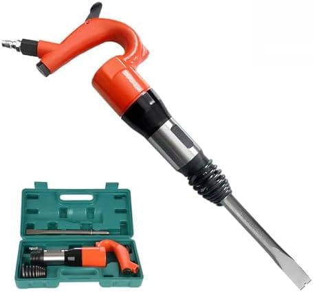 Martillo neumático desincrustador de Agujas, 2200 BPM, Consumo de Aire 0,1 m³/min, Ideal para Limpiar óxido y Pintura.
