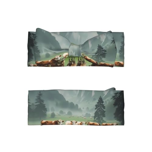 Alpine cattle Bow Hair Accessories, Children's Elastic Bow Headband 0-6 Months, Newborn, Baby, Toddler Hair Accessories2