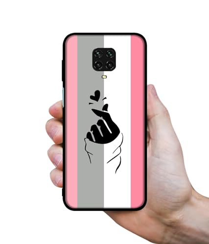 Image of Cute Mini Love Design Premium 2D Printed Metal Back Case Cover for Mi Redmi Note 9 Pro /Note 9 Pro Max /Poco M2 Pro