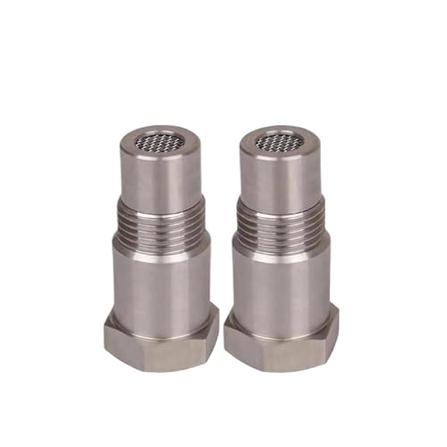 2 M18x1.5 Industrial-grade Hardware Connector Extensions; Stainless Steel Adapter Filter Connectors, Threaded Sensor Adapters