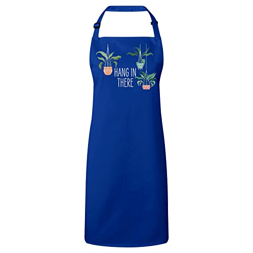 Tablier bleu plantes pour la cuisine et le potager de jardin