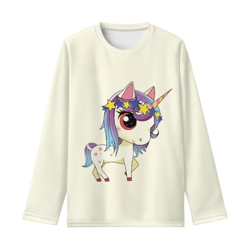 Image of Long Sleeve Shirts for Girls Casual Crewneck Tops Fall Winter Outfits for 3-16 Years Old