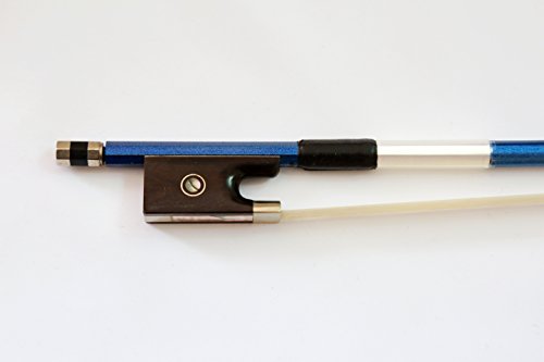 Carbon Fiber 4/4 Violin Bow, Blue, Ebony Frog #TOP13