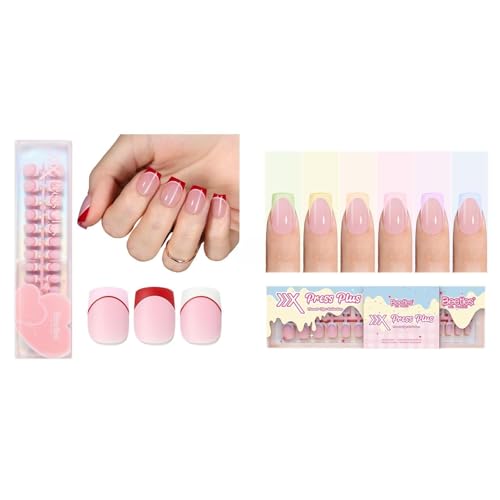 Beetles Press On Nails - Heart Whisper 3 Colors Short