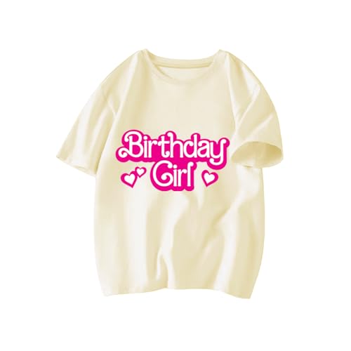 Image of Birthday Girl Tshirt Toddler Birthday Shirts Tees Little Kids Top Outfit Cotton Short Sleeve 2nd 3rd 4th 5th 6th 7th 8th