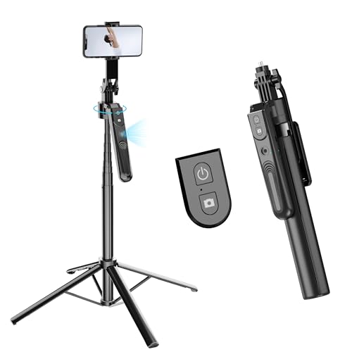 Extendable Auto Face Tracking Tripod, 360° Rotating Tripod, 70" Selfie Sticks,Both Auto or Manual Moving Control, Smart Cameraman Shooting for Video, Vlog, Live Stream by Rupital - Used condition - US$29.70